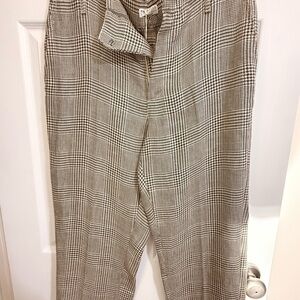 Brunello Cucinelli Plaid Straight-Leg Pants in Black & Cream